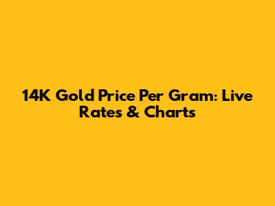 14K Gold Price Per Gram: Live Rates & Charts