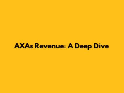 AXA's Revenue: A Deep Dive