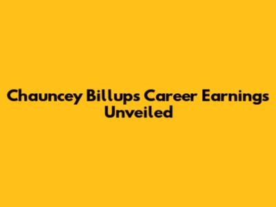 Chauncey Billups' Career Earnings Unveiled