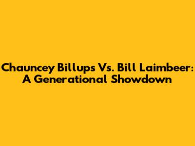 Chauncey Billups Vs. Bill Laimbeer: A Generational Showdown