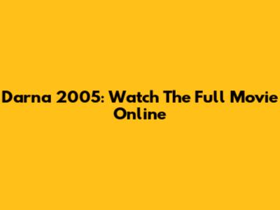 Darna 2005: Watch The Full Movie Online