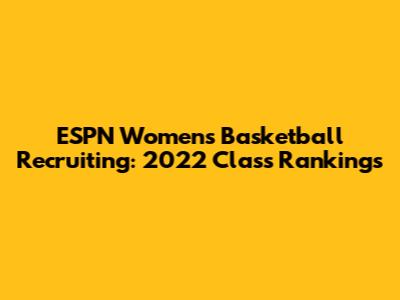 ESPN Women's Basketball Recruiting: 2022 Class Rankings