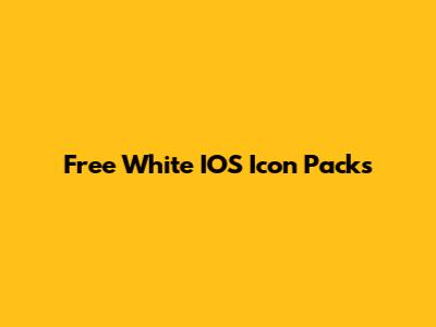 Free White IOS Icon Packs