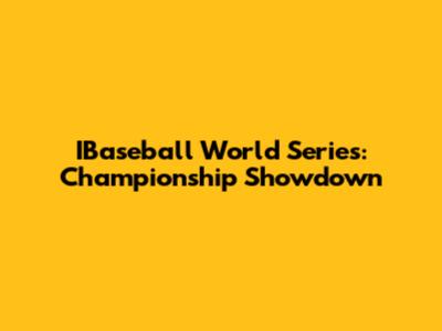 IBaseball World Series: Championship Showdown
