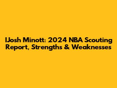 IJosh Minott: 2024 NBA Scouting Report, Strengths & Weaknesses