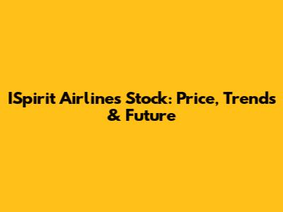 ISpirit Airlines Stock: Price, Trends & Future