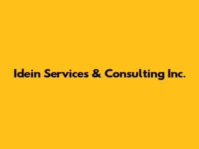 Idein Services & Consulting Inc.