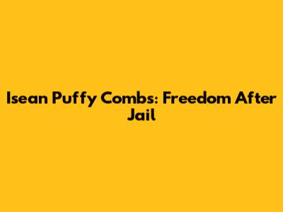 Isean 'Puffy' Combs: Freedom After Jail