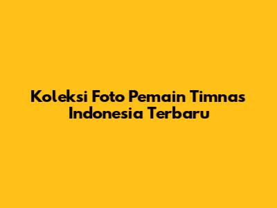 Koleksi Foto Pemain Timnas Indonesia Terbaru