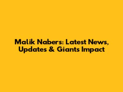 Malik Nabers: Latest News, Updates & Giants Impact