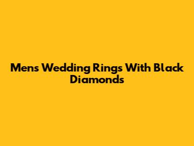 Men's Wedding Rings With Black Diamonds