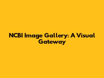 NCBI Image Gallery: A Visual Gateway