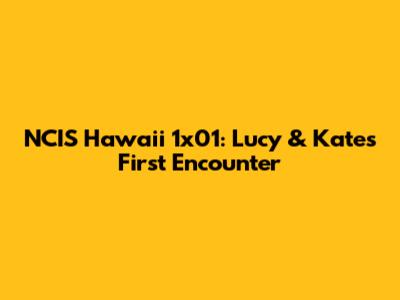 NCIS Hawaii 1x01: Lucy & Kate's First Encounter