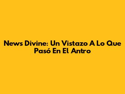 News Divine: Un Vistazo A Lo Que Pasó En El Antro