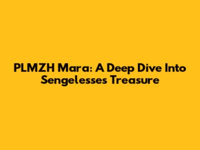 PLMZH Mara: A Deep Dive Into Sengelesse's Treasure