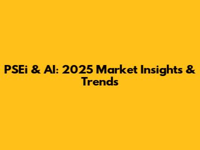 PSEi & AI: 2025 Market Insights & Trends