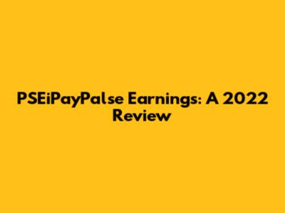 PSEiPayPalse Earnings: A 2022 Review