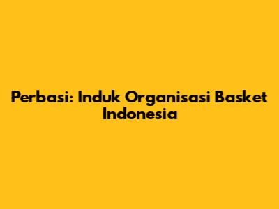 Perbasi: Induk Organisasi Basket Indonesia