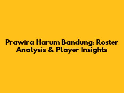 Prawira Harum Bandung: Roster Analysis & Player Insights