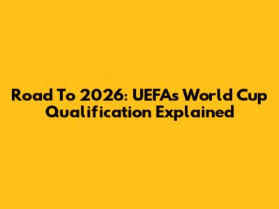 Road To 2026: UEFA's World Cup Qualification Explained