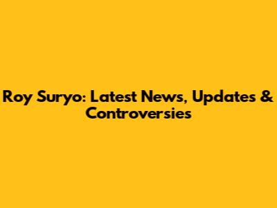 Roy Suryo: Latest News, Updates & Controversies
