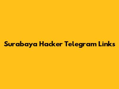Surabaya Hacker Telegram Links