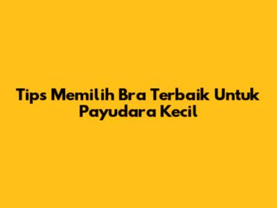 Tips Memilih Bra Terbaik Untuk Payudara Kecil