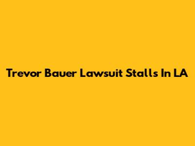 Trevor Bauer Lawsuit Stalls In LA