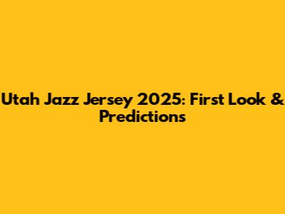 Utah Jazz Jersey 2025: First Look & Predictions
