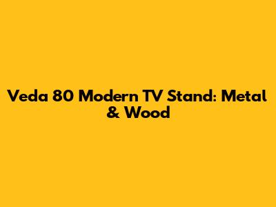 Veda 80" Modern TV Stand: Metal & Wood