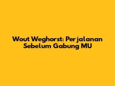 Wout Weghorst: Perjalanan Sebelum Gabung MU